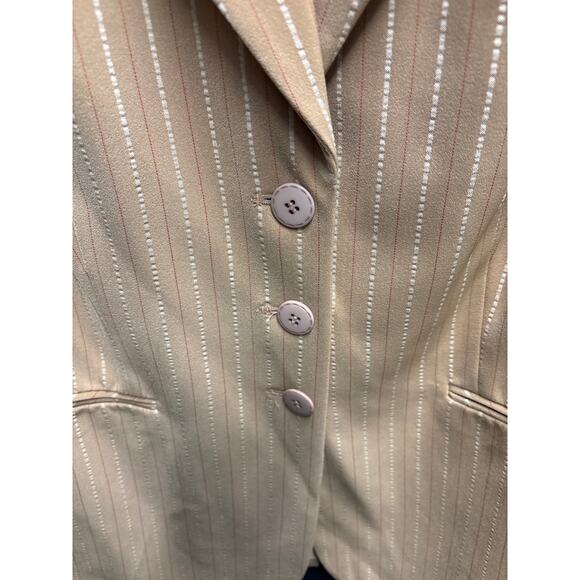 NWT Levine Classics Too Camel Spice Pinstripe Women’s Pant Suit Set 22W - Picture 3 of 7